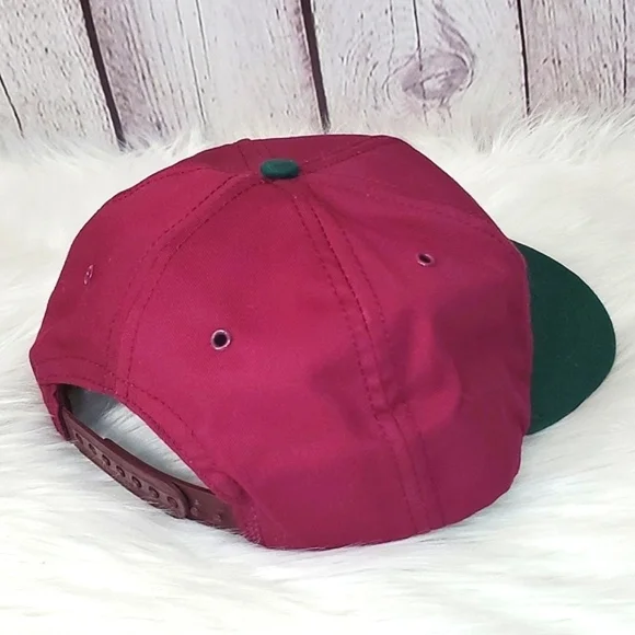 Vintage 90s Budweiser Bud Light Maroon Trucker Snapback Hat Cap Adjustable Strap - Picture 9 of 17